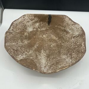 McCarty Pottery Nutmeg Brown Shell Decorative Bowl